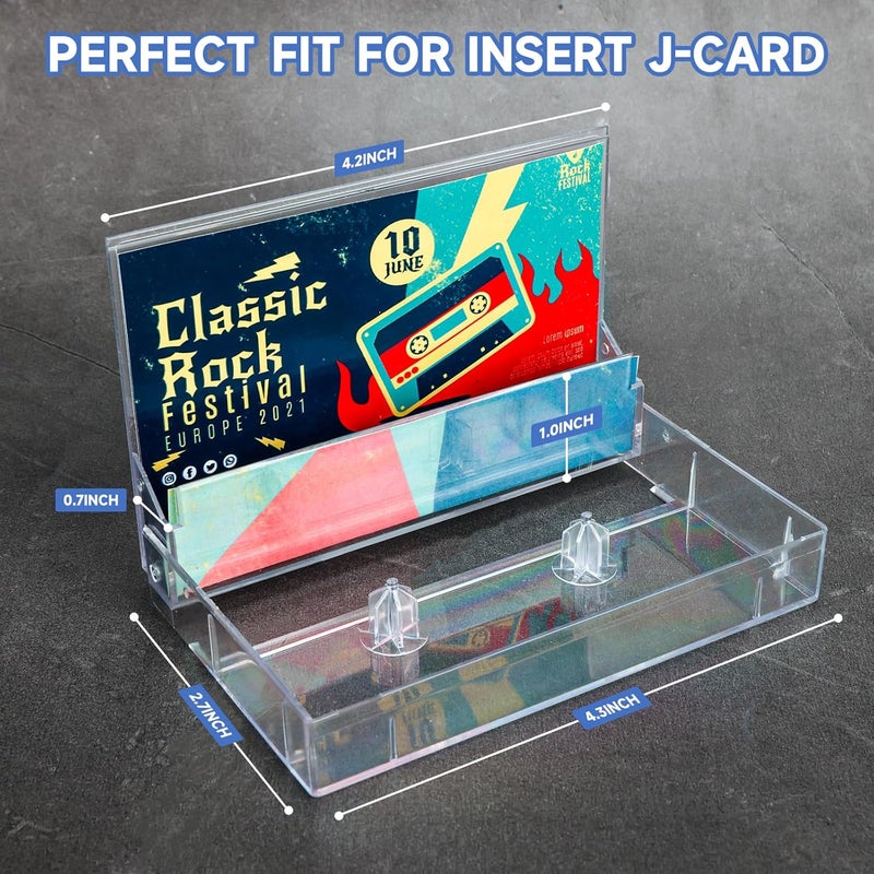BOATISLE 15-Pack Clear Plastic Cassette Tape Storage Cases - Premium Audio Storage Solution - Image 3